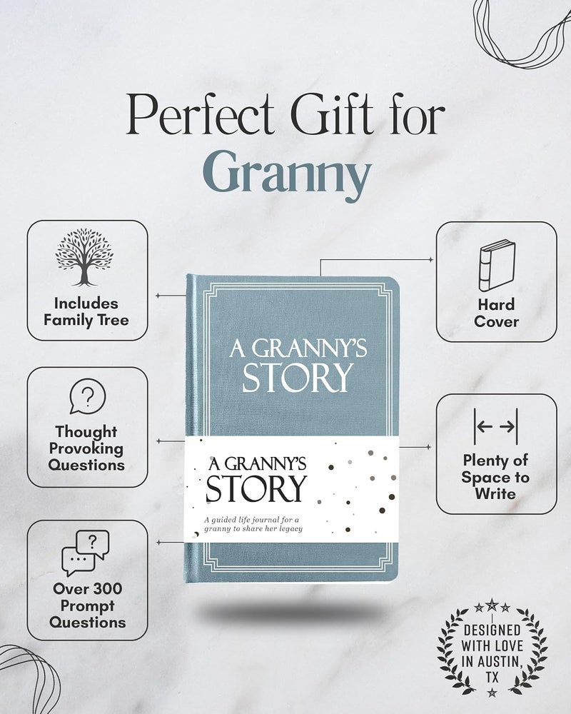 Coco & Lan Granny's Life Story Journal (Hardcover): A Meaningful Keepsake for Granny to Share Her Journey & Memories, Book Includes 250+ Prompt Questions, Sentimental Gift for Mother's Day, Birthday, Christmas - Image 2